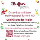Buffoni Metzgerei mit regionalem Fischangebot für Ostern